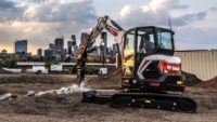 Bobcat E40 excavator breaker attachment