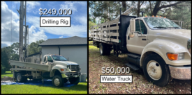 DRILL RIG & WATER TRUCK "FOR SALE"